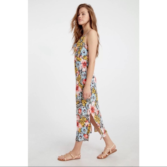Anthropologie Elyse Printed Bias Slip Midi Dress Size S - Picture 3 of 12